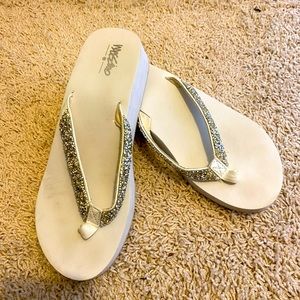 White Mossimo Flip Flops